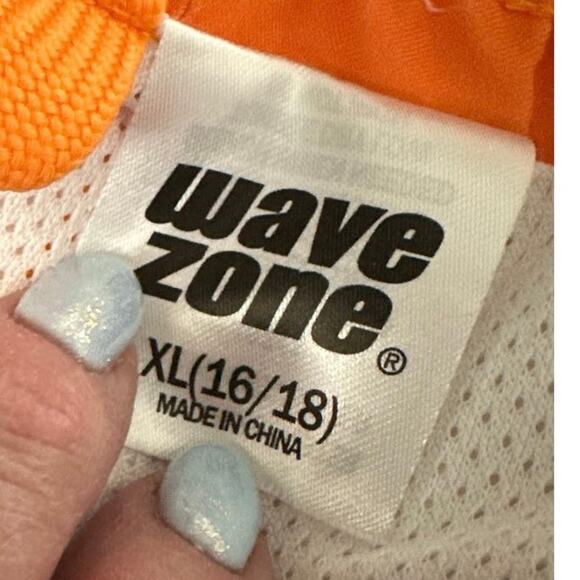 Wave Zone Boys Swim trunks size XL 16/18 orange stripe - Picture 7 of 7